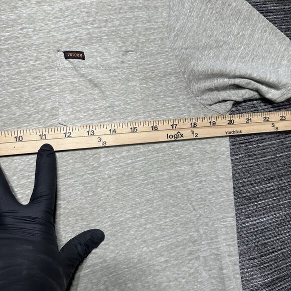 Volcom Jeans Shirt Men's M Green Short Sleeve Pocket - Picture 10 of 13